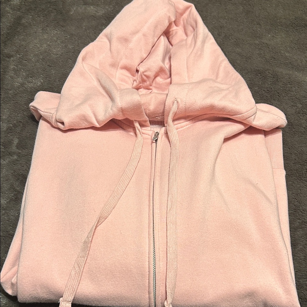 Time and Tru Women's Dusty Pink Zip-Up Hoodie — GENTLY USED! - Picture 4 of 5